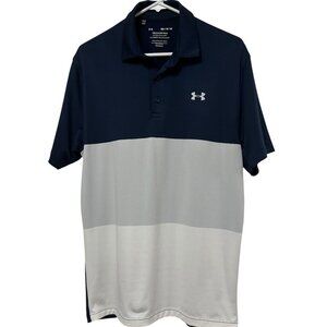 UNDER ARMOUR The Playoff Polo Color Block Heatgear Mens Size M EUC